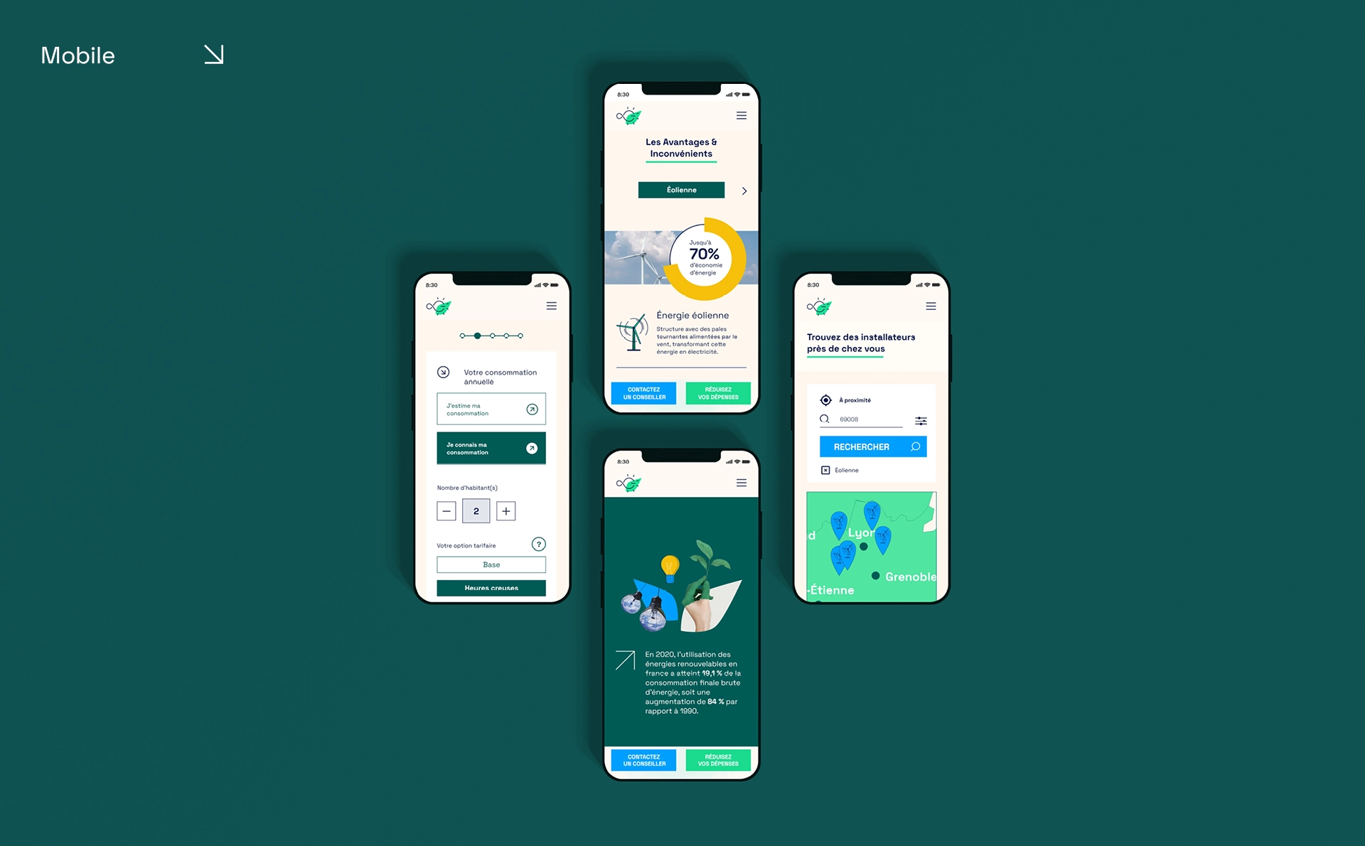 Autonomie énergétique - Visual brand / Website design